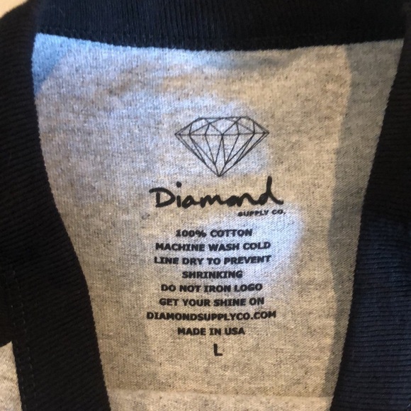 Diamond Supply Company 3/4 sleeve shirt. New without tags. Size large. - Picture 2 of 3